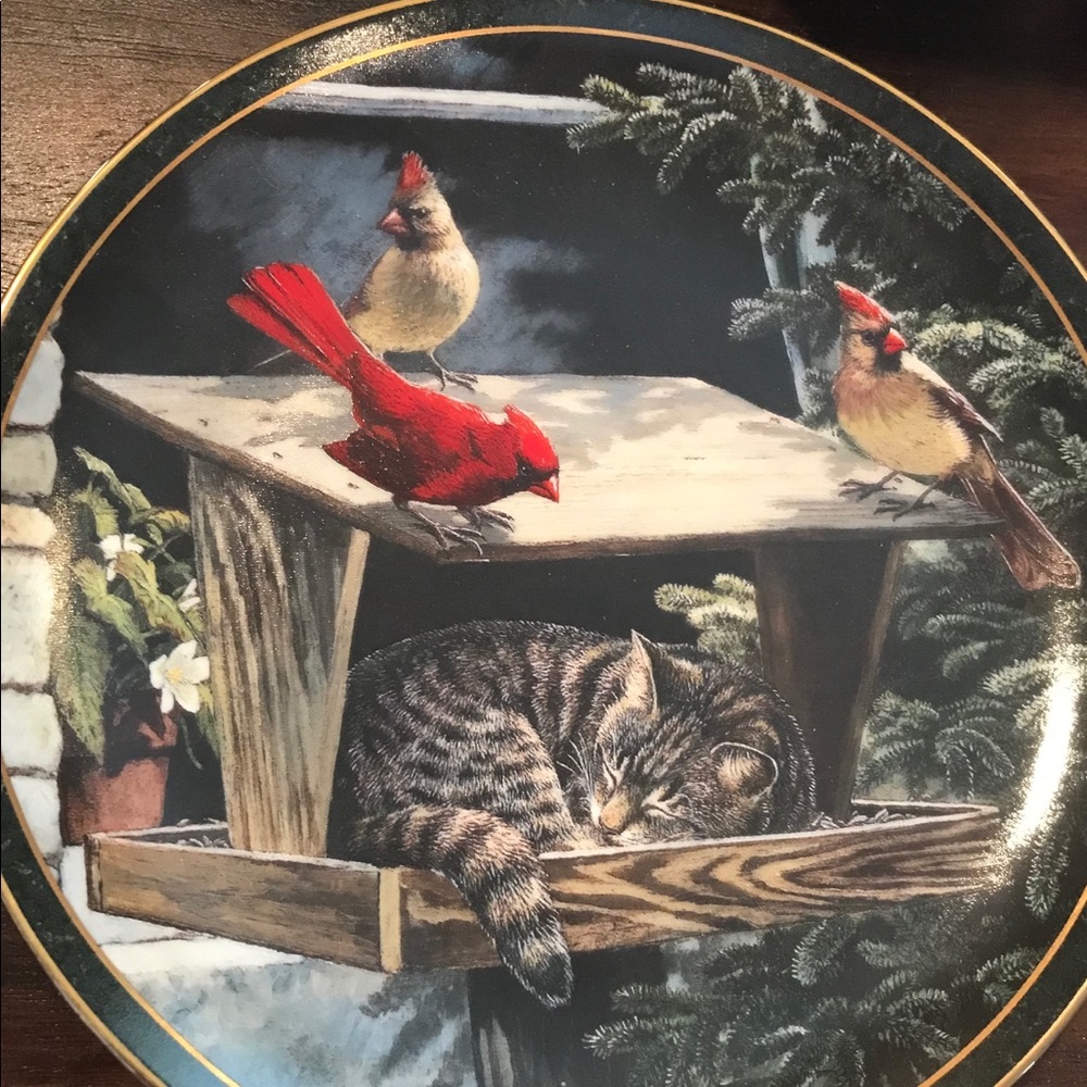 Bradley’s “Cat Nap” Christmas plate 1994